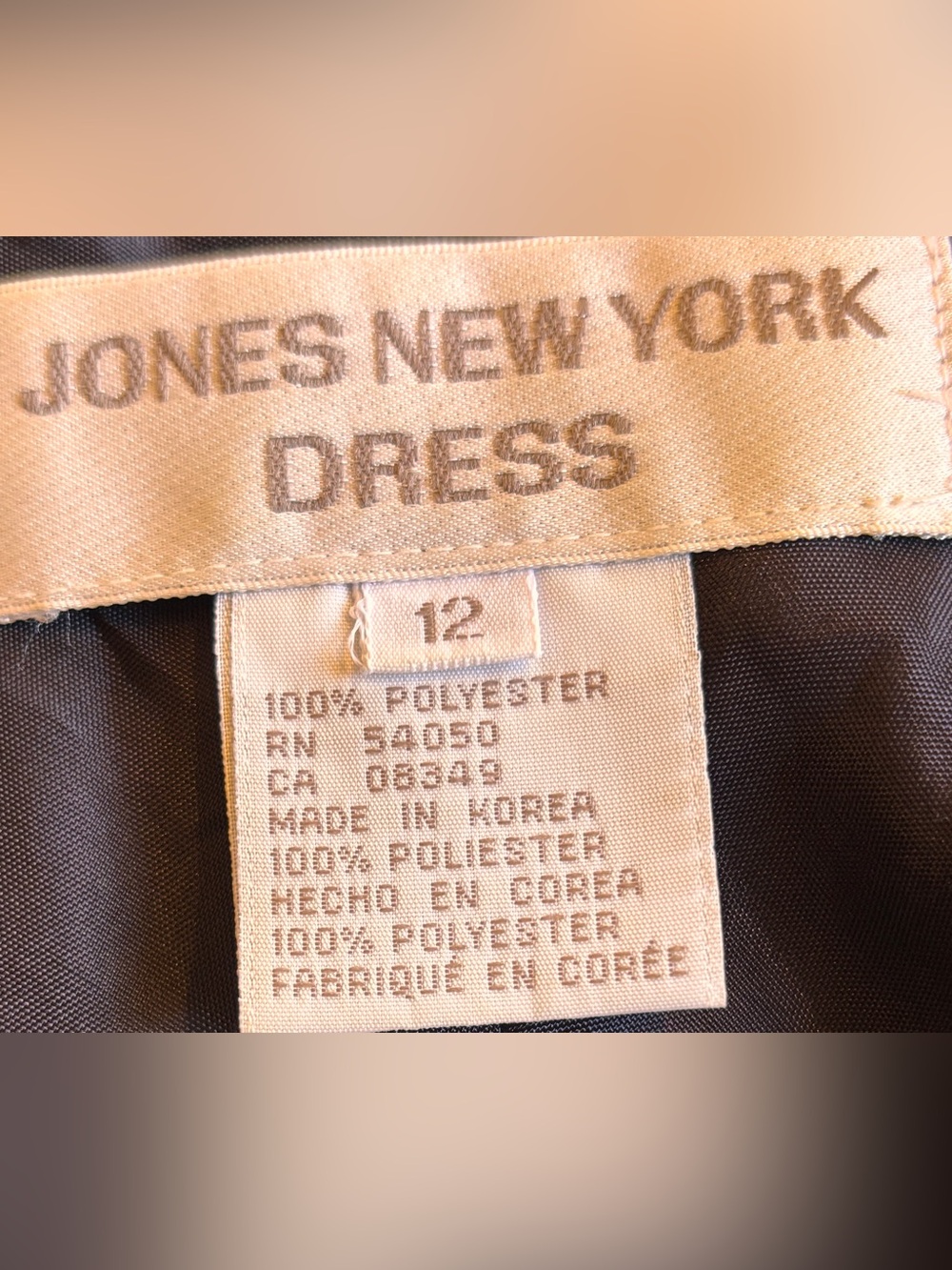 Jones New York Black V-Neck Maxi Dress Size 12 - Picture 3 of 4